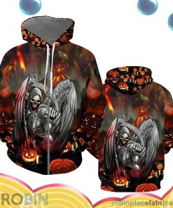 the grim reaper watcher of time halloween all over print aop shirt zip hoodie A2TLL