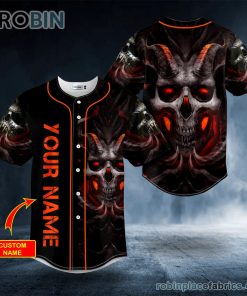 the hollow king corrupter skull custom baseball jersey 17 5jK57