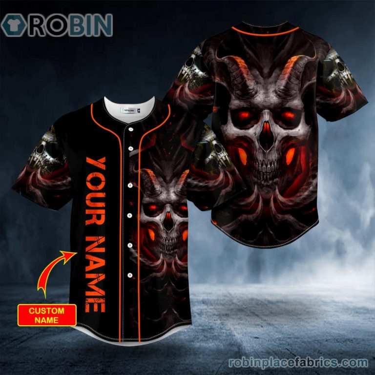 The Hollow King Corrupter Skull Custom Baseball Jersey