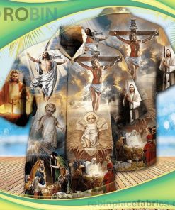 The Life Of Jesus 3D Short Sleeve Button Down Hawaiian Shirt The Life Of Jesus 3D Short Sleeve Button Down Hawaiian Shirt
