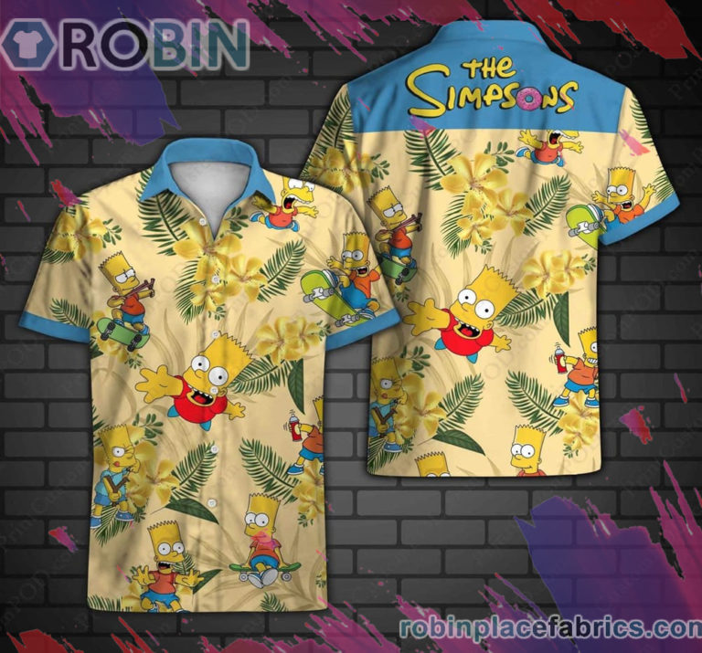The Simpsons Hawaiian Shirt, Casual Short Sleeve Shirt