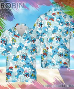 The Smurfs Hawaiian Shirt, Casual Short Sleeve Shirt The Smurfs Hawaiian Shirt, Casual Short Sleeve Shirt
