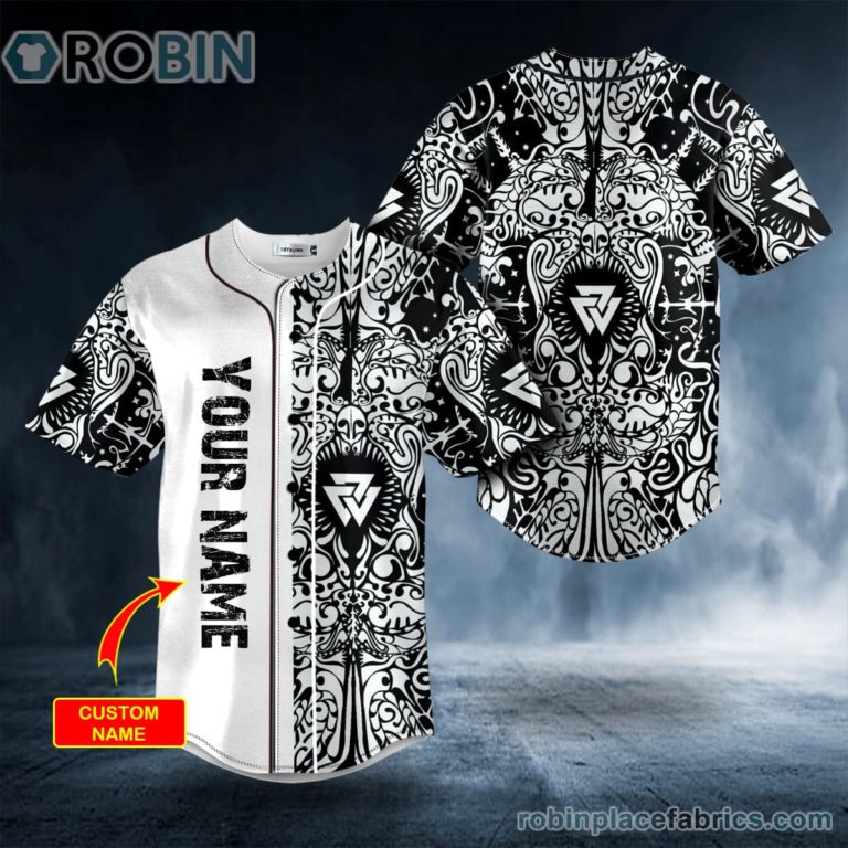 The Valknut Tribal Viking Custom Baseball Jersey