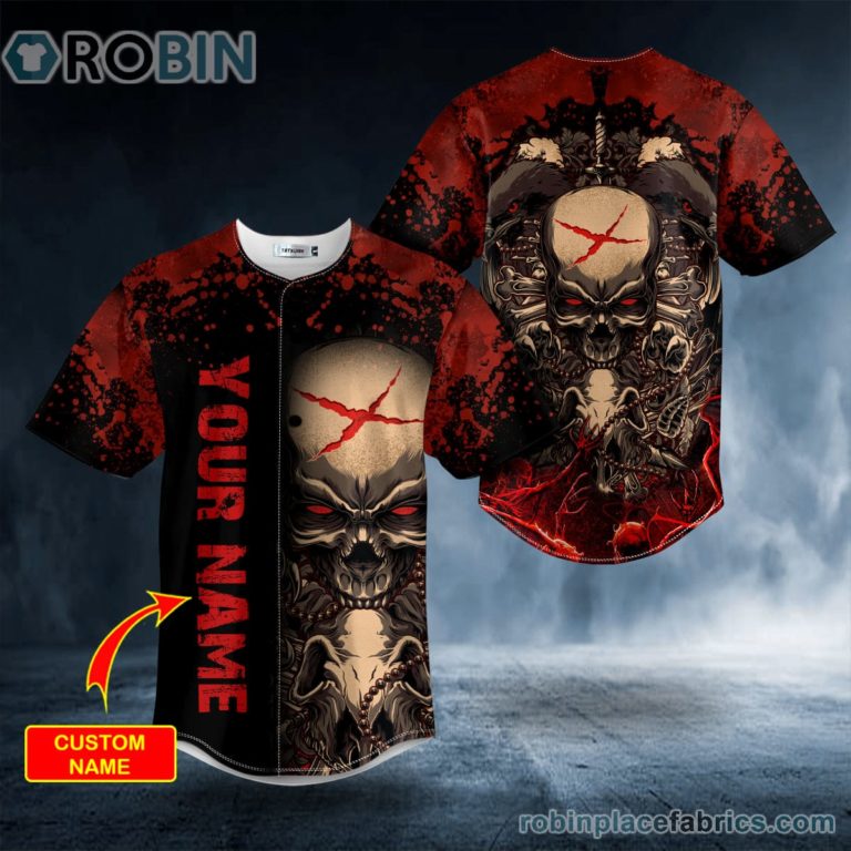 The Wanted Raven Killer Skull Custom Baseball Jersey