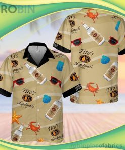 Tito’s Handmade Vodka Short Sleeve Button Down Hawaiian Shirt Tito’s Handmade Vodka Short Sleeve Button Down Hawaiian Shirt