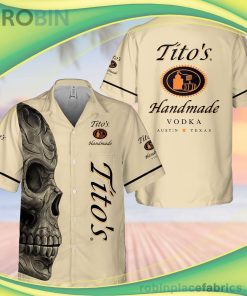 Tito’s Skull Handmade Short Sleeve Button Down Hawaiian Shirt Tito’s Skull Handmade Short Sleeve Button Down Hawaiian Shirt