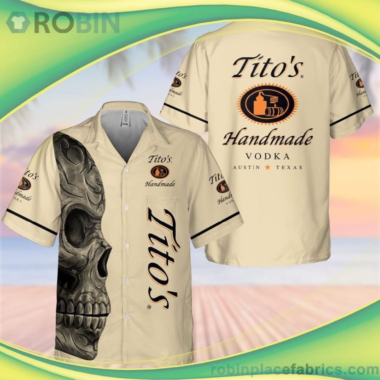 Tito’s Skull Handmade Short Sleeve Button Down Hawaiian Shirt