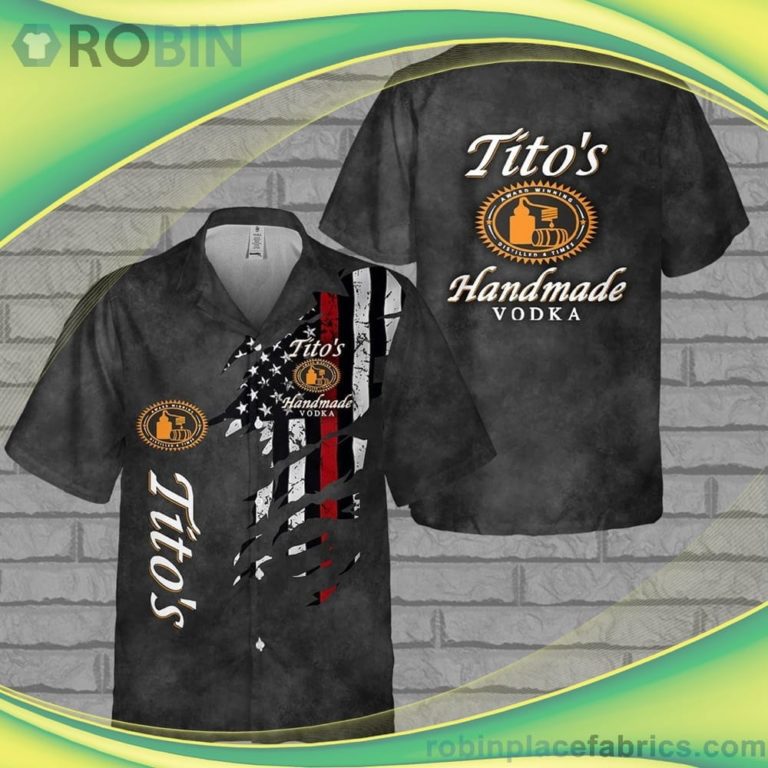 Tito’s Smoke Short Sleeve Button Down Hawaiian Shirt