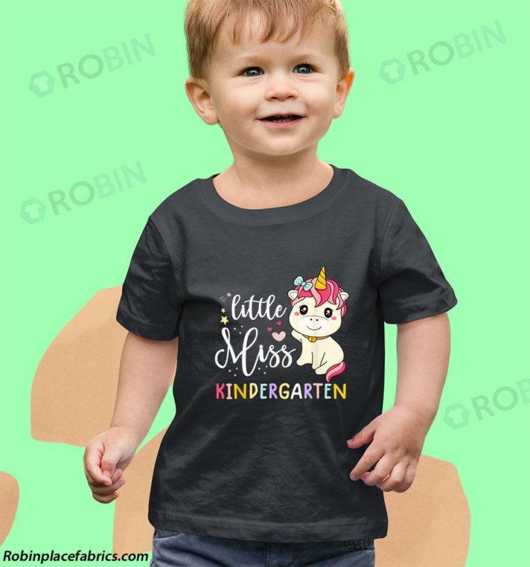 First Day Of School Shirt For Girls Little Miss Kindergarten T-shirt & Raglan for Kid