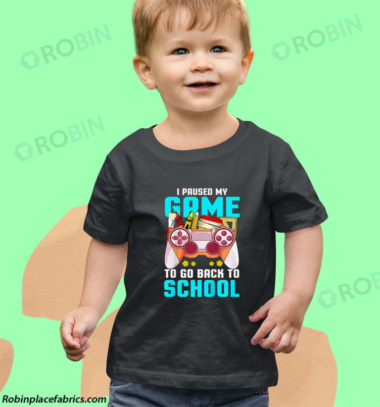I Paused My Game To Go Back To School Video Gamer First Day T-shirt & Raglan for Kid
