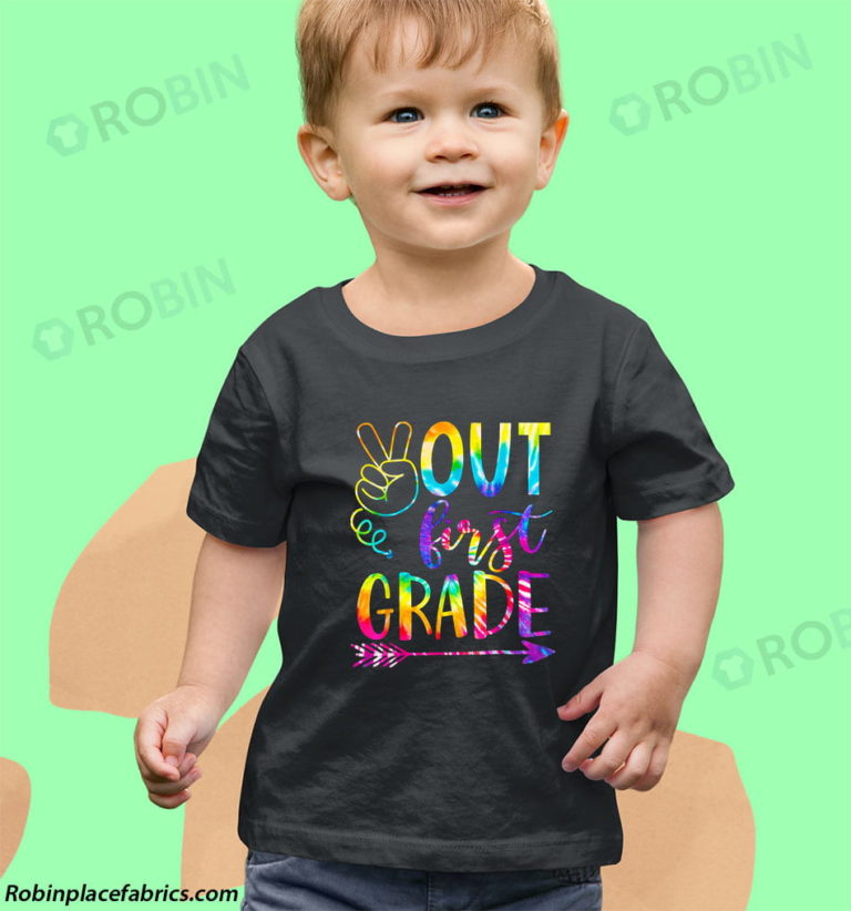 Peace Out First 1st Grade Happy Last Day Of School Tie Dye T-shirt & Raglan for Kid