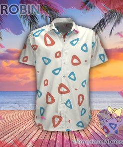 Togepi Pokemon Hawaiian Shirt, Casual Short Sleeve Shirt