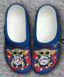 Toronto Blue Jays Baby Yoda Crocs Clog Shoes
