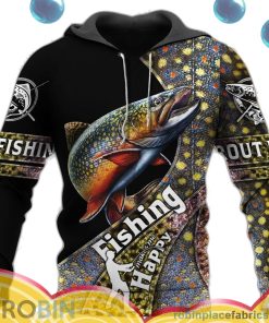 trout fishing make me happy all over print aop shirt hoodie qgLVl