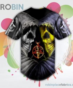 Twin Grim Reaper Good N Evil Skull Baseball Jersey RB2382