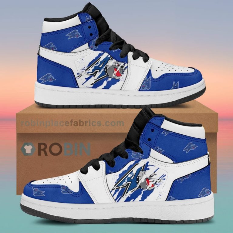 UNC Asheville Bulldogs Air Sneakers 1 – Scrath Style NCAA AJ1 Sneakers