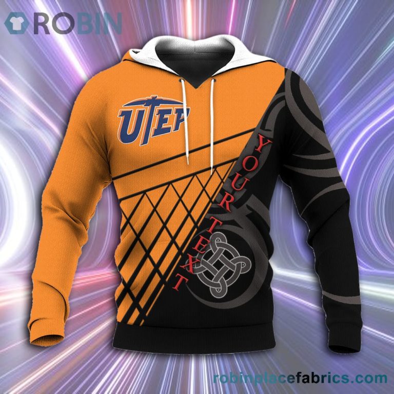 UTEP Miners All Over Print 3D Hoodie Pattern Celtic – NCAA