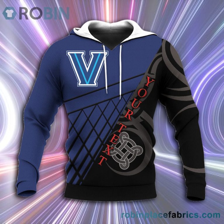 Villanova Wildcats All Over Print 3D Hoodie Pattern Celtic – NCAA