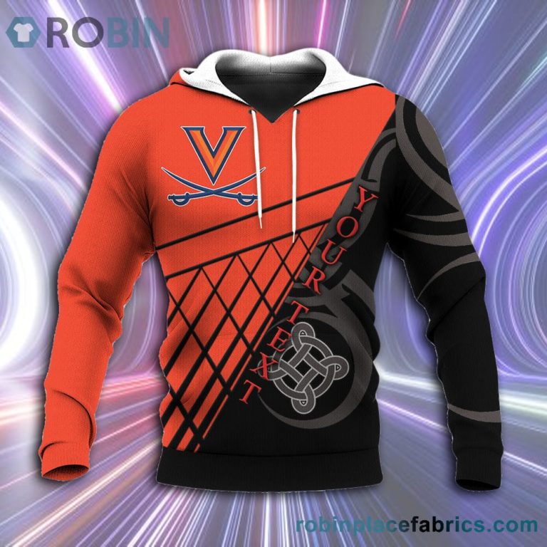 Virginia Cavaliers All Over Print 3D Hoodie Pattern Celtic – NCAA