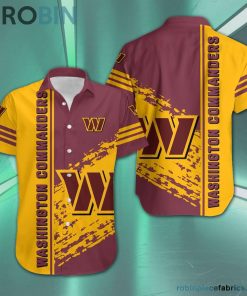 Washington Commanders – NFL Short Sleeve Button Down Hawaiian Shirt Washington Commanders – NFL Short Sleeve Button Down Hawaiian Shirt
