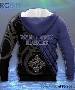 Washington Huskies All Over Print 3D Hoodie Pattern Celtic – NCAA