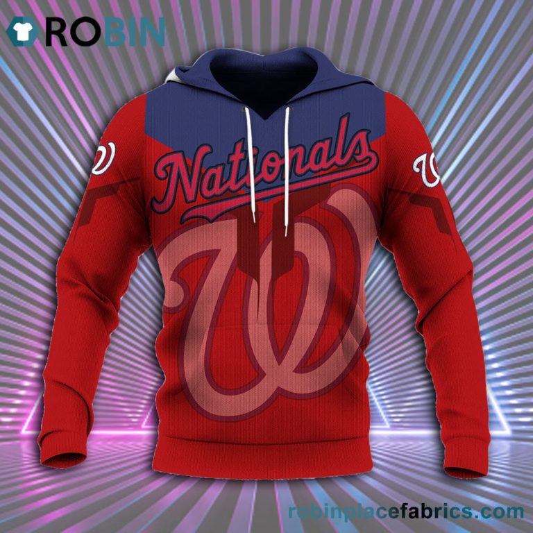Washington Nationals All Over Print 3D Hoodie Drinking Style – MLB