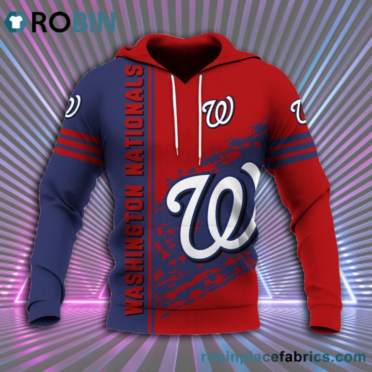 Washington Nationals All Over Print 3D Hoodie Quarter Style – MLB