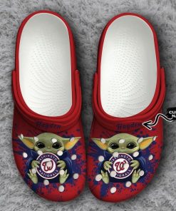 Washington Nationals Baby Yoda Crocs Clog Shoes