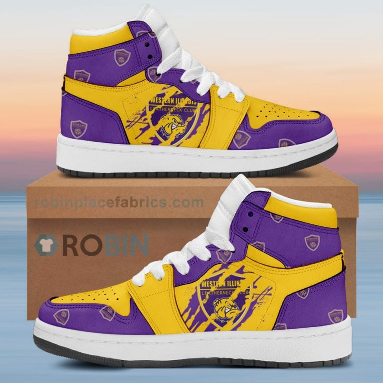Western Illinois Leathernecks Air Sneakers 1 – Scrath Style NCAA AJ1 Sneakers
