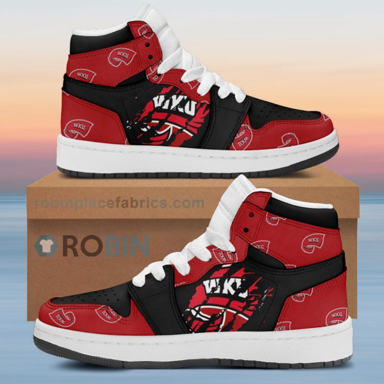 Western Kentucky Hilltoppers Air Sneakers 1 – Scrath Style NCAA AJ1 Sneakers