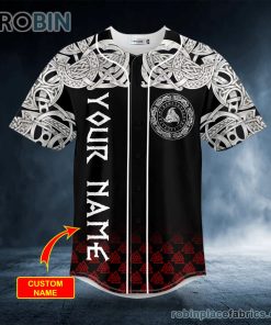 white odin viking king tribal tattoos custom baseball jersey 209 95Vcf