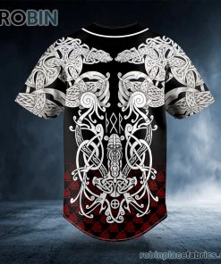White Odin Viking King Tribal Tattoos Custom Baseball Jersey White Odin Viking King Tribal Tattoos Custom Baseball Jersey