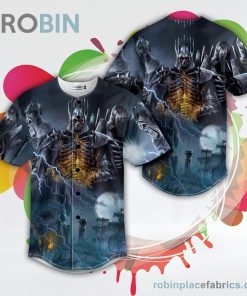 Wild Hunt The Witcher Skull Baseball Jersey RB1774 Wild Hunt The Witcher Skull Baseball Jersey RB1774