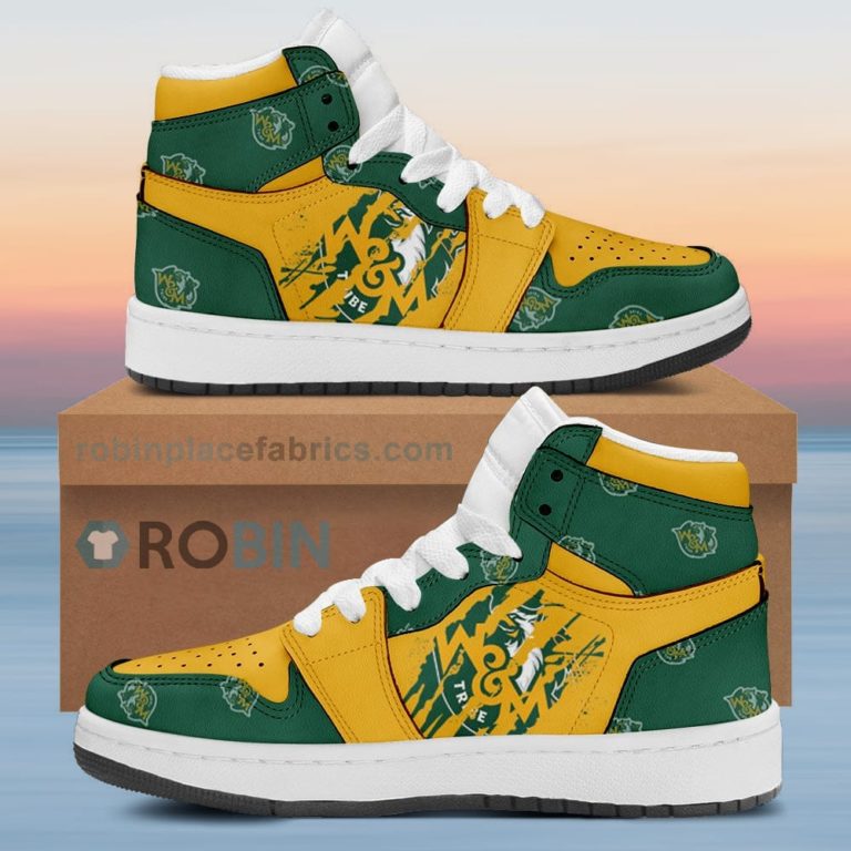 William and Mary Tribe Air Sneakers 1 – Scrath Style NCAA AJ1 Sneakers