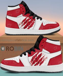 Wisconsin Badgers Air Sneakers 1 – Scrath Style NCAA AJ1 Sneakers