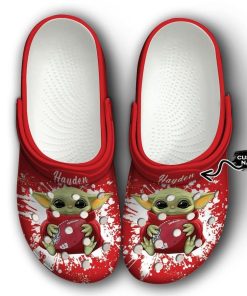 Wisconsin Badgers Baby Yoda Crocs Clog Shoes