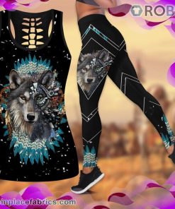 Wolf Native American #2 Tank Top Legging Set
