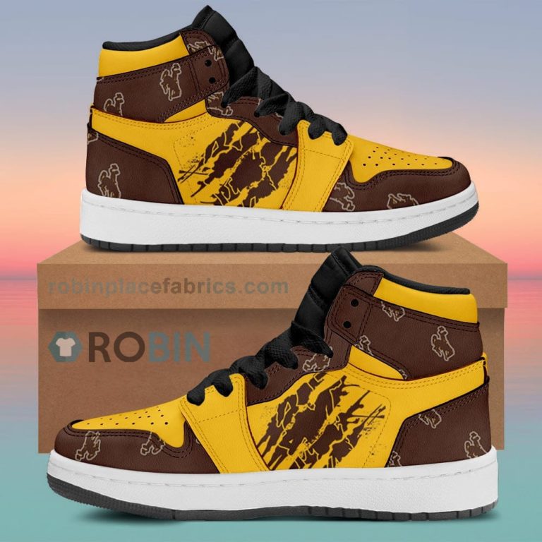 Wyoming Cowboys Air Sneakers 1 – Scrath Style NCAA AJ1 Sneakers