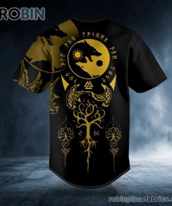 yin yang wolves viking raven yggdrasil tattoo custom baseball jersey 394 hcgNB