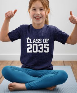 yout t shirt navy class of 2035 grow with me graduation first day of school AkyiR