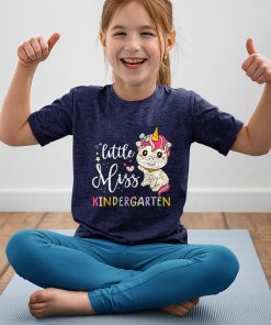 yout t shirt navy first day of school shirt for girls little miss kindergarten 7ZFc6