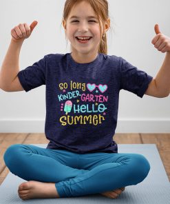yout t shirt navy so long kindergarten hello summer last day of school grad UVB27