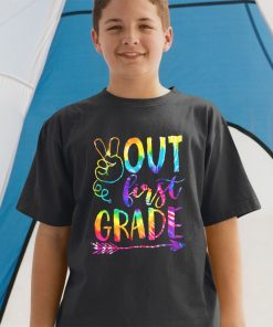 Peace Out First 1st Grade Happy Last Day Of School Tie Dye T-shirt & Raglan for Kid Peace Out First 1st Grade Happy Last Day Of School Tie Dye T-shirt & Raglan for Kid