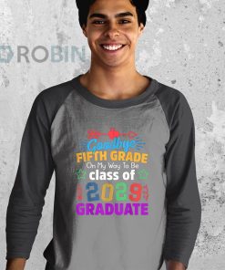 youth raglan black goodbye 5th grade class of 2029 grad hello 6th grade yHOu1