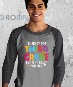 youth raglan black im ready for 3rd grade back to school first day of school fpJTY