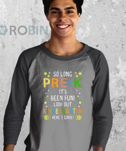 youth raglan black kids so long pre k kindergarten here i come graduation BUcCl