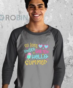 youth raglan black so long kindergarten hello summer last day of school grad UH2l9