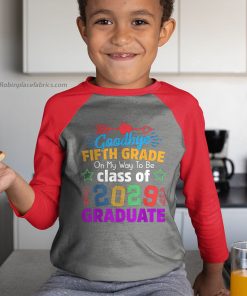 youth raglan red goodbye 5th grade class of 2029 grad hello 6th grade MAfkT