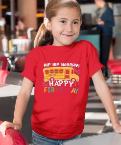 youth red t shirt hip hip hooray happy first day back to school first day of school brvzE