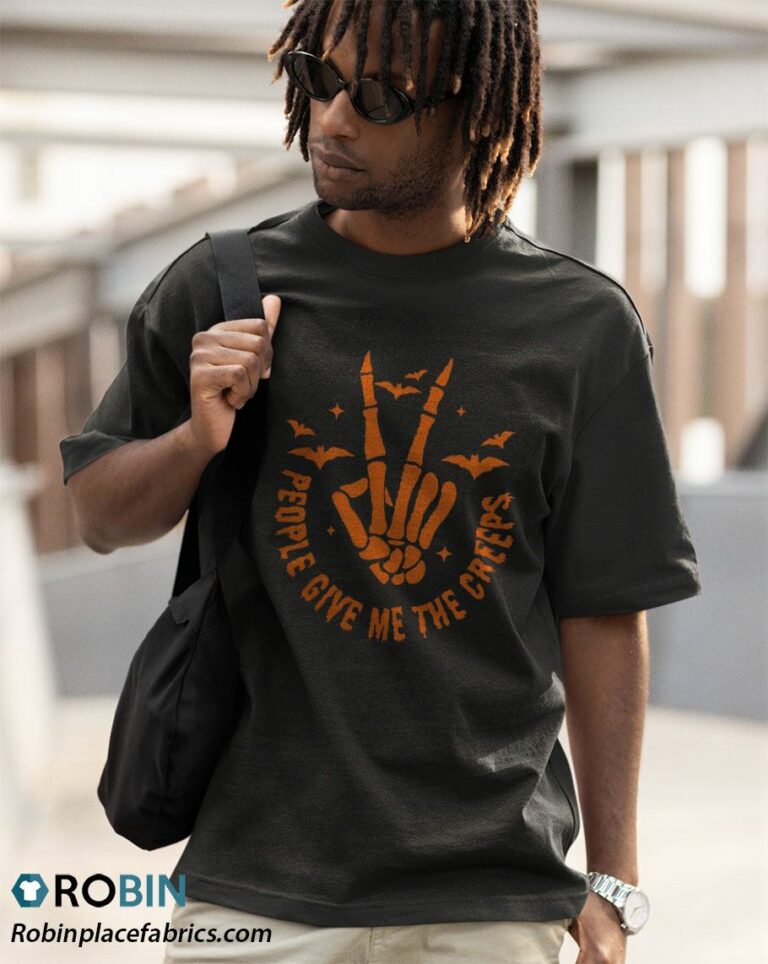 Halloween Spooky Season People Give Me The Creeps Skeleton Shirt